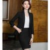 White Suits Women 2023  Temperament Formal Long Sleeve Slim Blazer And Skirt Office Ladies Work Wear Black