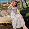 White dress super fairy skirt seaside holiday lace hollow out skirt beach skirt Bali Beach skirt