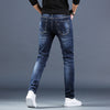 2022 teenagers Denim Men's embroidered jeans men's trousers brand slim casual feet broken trend pencil pants