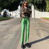 Wide Leg Pants Women Green Tie Dye Trousers Y2K Outfits Sweatpants Printed Vintage High Waist Pant Women Trousers 2023