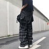 Wide Leg Pants Womens Summer Fall Chic High Waist All-match Teens Streetwear Ins Trendy Harajuku Plaid Womens Trouser