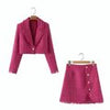 Willshela Two piece set Women suits Cropped Blazer and Mini Skirt Elegant High Chic Lady 2 piece set Women blazer set