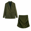 Willshela Two piece set Women suits High Fitted Blazer Elegant Mini Skirt Chic Lady 2 piece set Woman blazer set