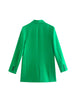 Willshela Women Green Blazer Long Sleeves Single breasted Elegant Office Lady Suit Casual Woman Blazer Suit veste femme
