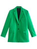 Willshela Women Green Blazer Long Sleeves Single breasted Elegant Office Lady Suit Casual Woman Blazer Suit veste femme