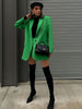 Willshela Women Green Blazer Long Sleeves Single breasted Elegant Office Lady Suit Casual Woman Blazer Suit veste femme