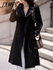 Windbreaker Women's Mid-Length Autumn And Winter Clothing Women's Temperament British Style Popular Coat Double Breasted Top