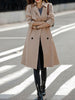 Windbreaker Women's Mid-Length Autumn And Winter Clothing Women's Temperament British Style Popular Coat Double Breasted Top