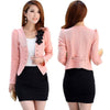 New Fashion Blazer Women Slim Blazer Feminino Lady Tops Suit Flower Short Women Blazers and Jackets Jaqueta Feminina