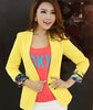 New Slim Blazer Women Korean Style Long Sleeves Shrug Suit Coat Candy Color Small Office Suit Coat Jaqueta Feminina