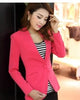 New Slim Blazer Women Korean Style Long Sleeves Shrug Suit Coat Candy Color Small Office Suit Coat Jaqueta Feminina
