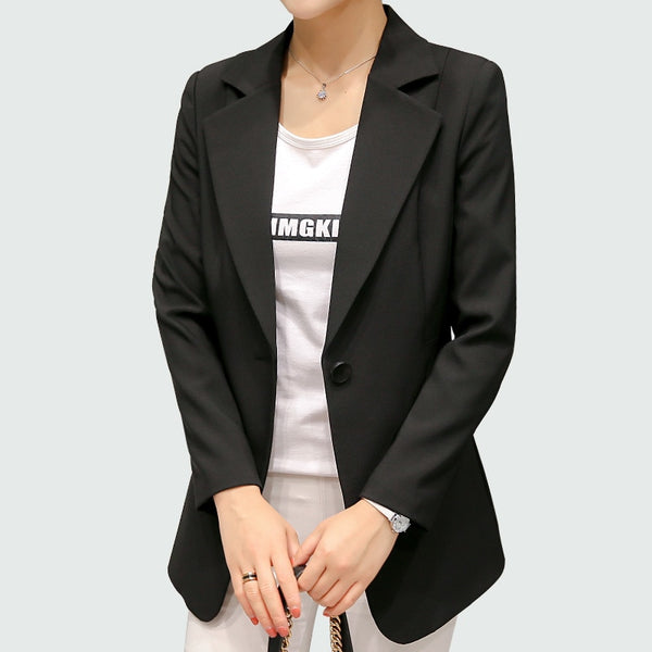 Wine Red Black Women Blazers And Jackets 2022 New Spring Autumn Fashion Single Button Blazer Femenino Ladies Blazer Female