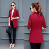 Wine Red Black Women Blazers And Jackets New Spring Autumn Fashion Single Button Blazer Femenino Ladies Blazer Female