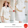 Winter 2023 Women's Suit Skirt Two-piece High-quality Double-breasted Ladies Jacket Business Wear Casual High Waist Skirt