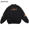 Winter Bomber Baseball Jacket Streetwear Hip Hop Embroidery Stars Thick Coats Harajuku Casual Loose High Street Jackets