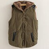 Winter Cashmere Vest Women Thick Hooded Sleeveless Jacket Casual Loose Solid Padded Coat  Button-up Warm Waistcoat With Pockets