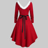 Winter Christmas Swing Dress Women Party Costume Dresses Xmas Red Clothing Xmas Vestidos Femme Evening Party Clothes Navidad