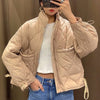 Winter Coat Short Down Jacket Women Parkas Loose Solid Coat Light Slim Streetwear Jacket Female Chic Outerwear
