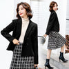 Winter Doulble Breasted Wool Blazer Women Casual Office Lady Professional Temperament and Houndstooth Midi Mermaid Skirt Suit