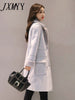 Winter Mid-Length Lamb Fur Coat Women's Fleece-Lined Thickened Cotton-Padded Coat Large Fur Collar Slim Coat Fashion