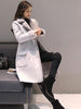 Winter Mid-Length Lamb Fur Coat Women's Fleece-Lined Thickened Cotton-Padded Coat Large Fur Collar Slim Coat Fashion