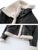 Winter Fleece Leather Jacket Women Faux Fur Jacket Streetwear Thick Warm Locomotive Coat Lamb Double-side Moto Outerwear