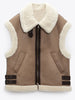 Winter Fleece Sleeveless Jacket Women Casual Loose Vest Coat Zipper Waistcoat Female Thicken Warm Outwear With Pockets