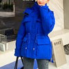 Winter Hooded Down Coat Korean Drawstring Padded Jacket Thicken Casual Zipper Women Jacket Loose Outerwear With Pockets