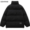 Winter Jacket Men Paraks Thicken Warm Coat Streetwear Hip Hop Patchwork Padded Bubble Coat Harajuku Casual Loose Jackets