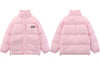 Winter Jacket Men Parkas Streetwear Harajuku Heart Print Pockets Thicken Warm Coats Hip Hop Padded Bubble Jackets Coats