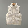 Winter Jacket Vest Women Casual Zipper Sleeveless Coat Oversize Stand Collar Loose Waistcoat Female Korean Warm Outwear
