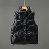 Winter Jacket Vest Women Casual Zipper Sleeveless Coat Oversize Stand Collar Loose Waistcoat Female Korean Warm Outwear