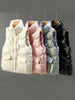 Winter Jacket Vest Women Casual Zipper Sleeveless Coat Oversize Stand Collar Loose Waistcoat Female Korean Warm Outwear