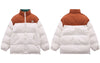 Winter Jackets Men Parkas Streetwear Color Block Patchwork Thick Warm Bubble Padded Jacket Hip Hop Casual Puffer Coats