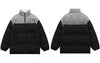 Winter Jackets Men Parkas Streetwear Color Block Patchwork Thick Warm Bubble Padded Jacket Hip Hop Casual Puffer Coats