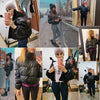 Winter Jackets Thick Short Parkas Women Black Leather Coats Women Elegant Zipper Cotton Jackets Ladies Clothes