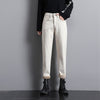 Winter Jeans Women Stretchy Elastic High Waist Casual Velvet Thick Warm Pencil Pants Cotton Trousers Ankle-length Woman Jeans