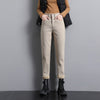 Winter Jeans Women Stretchy Elastic High Waist Casual Velvet Thick Warm Pencil Pants Cotton Trousers Ankle-length Woman Jeans