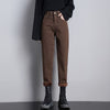 Winter Jeans Women Stretchy Elastic High Waist Casual Velvet Thick Warm Pencil Pants Cotton Trousers Ankle-length Woman Jeans