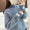 Winter Knit Sweater Women Casual Thick Turtleneck Pullover Korean Solid Knitwear Female Loose Long Sleeve Warm Jumper