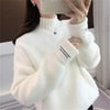 Winter Knit Sweater Women Casual Thick Turtleneck Pullover Korean Solid Knitwear Female Loose Long Sleeve Warm Jumper