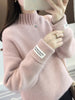 Winter Knit Sweater Women Casual Thick Turtleneck Pullover Korean Solid Knitwear Female Loose Long Sleeve Warm Jumper