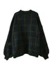 Winter Knitted Sweater Plaid Casual Vintage Sweater Oversized Women Sweater Elegant Loose Long Sleeve Pullover Female Jumpers