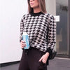 Winter Knitted Sweater Women Casual Loose Pullovers Female Geometric Oversize Sweater Retro Jumpers Mujer