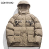 Winter Men Hooded Jackets Parkas Streetwear Solid Color Thicken Warm Puffer Jacket Hip Hop Harajuku Casual Bubble Coats