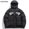 Winter Men Hooded Jackets Parkas Streetwear Solid Color Thicken Warm Puffer Jacket Hip Hop Harajuku Casual Bubble Coats