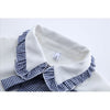Winter  Women White Fleece Blouse Long Sleeve Thicken Warm Corduroy Shirt Ruched Tie Bow Collar Top Blusa Femenina