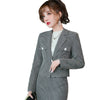 Winter Women Long-sleeved Professional Suit Skirt Two-piece High-quality Slim Short Ladies Jacket High Waist Skirt