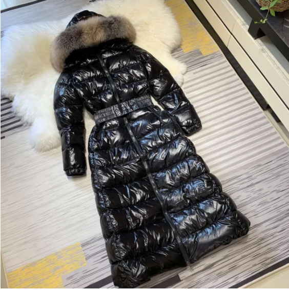 Winter Women Silver Fox Big Collar High End Down Jacket