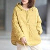 Winter Oversize Hooded Jacket Women Casual Zipper Padded Hoodie Loose Ultralight Thicken Coat Female Solid Outerwear With Pocket